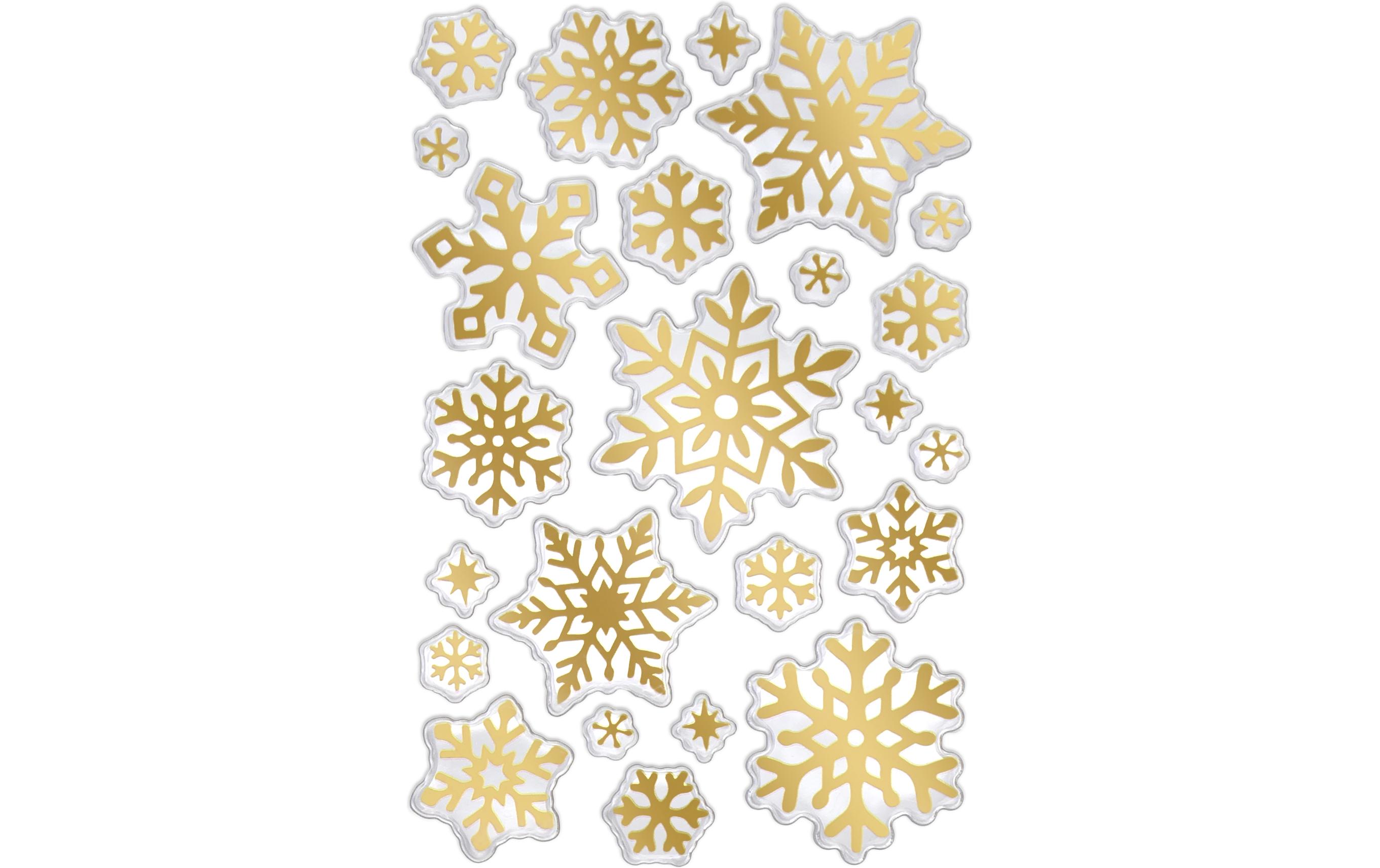 Braun + Company Weihnachtssticker Golden Crystals, Schneeflocken, 19x10.4cm