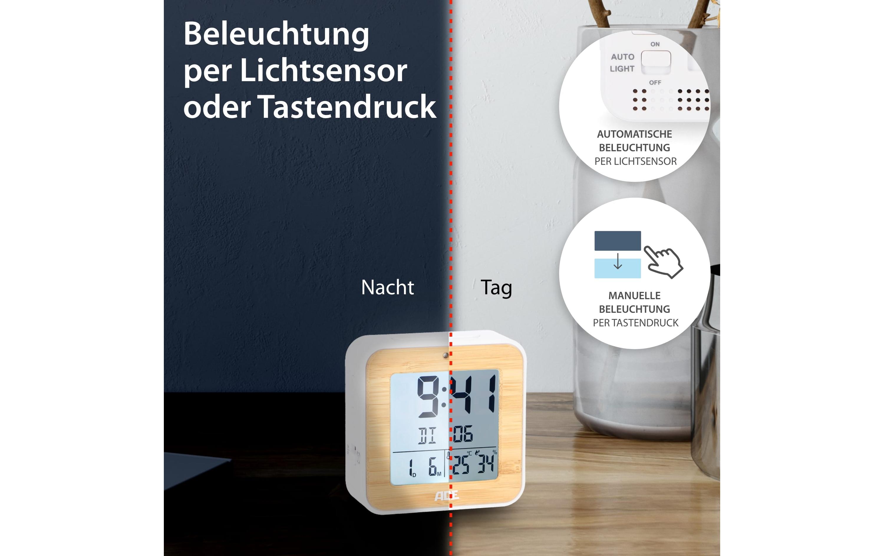 ADE Funkwecker Weiss/Nature