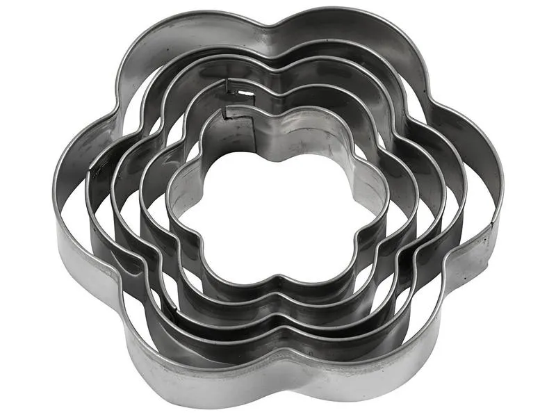 Creativ Company Guetzli-Ausstecher-Set 8 cm 5 Stück, Blume