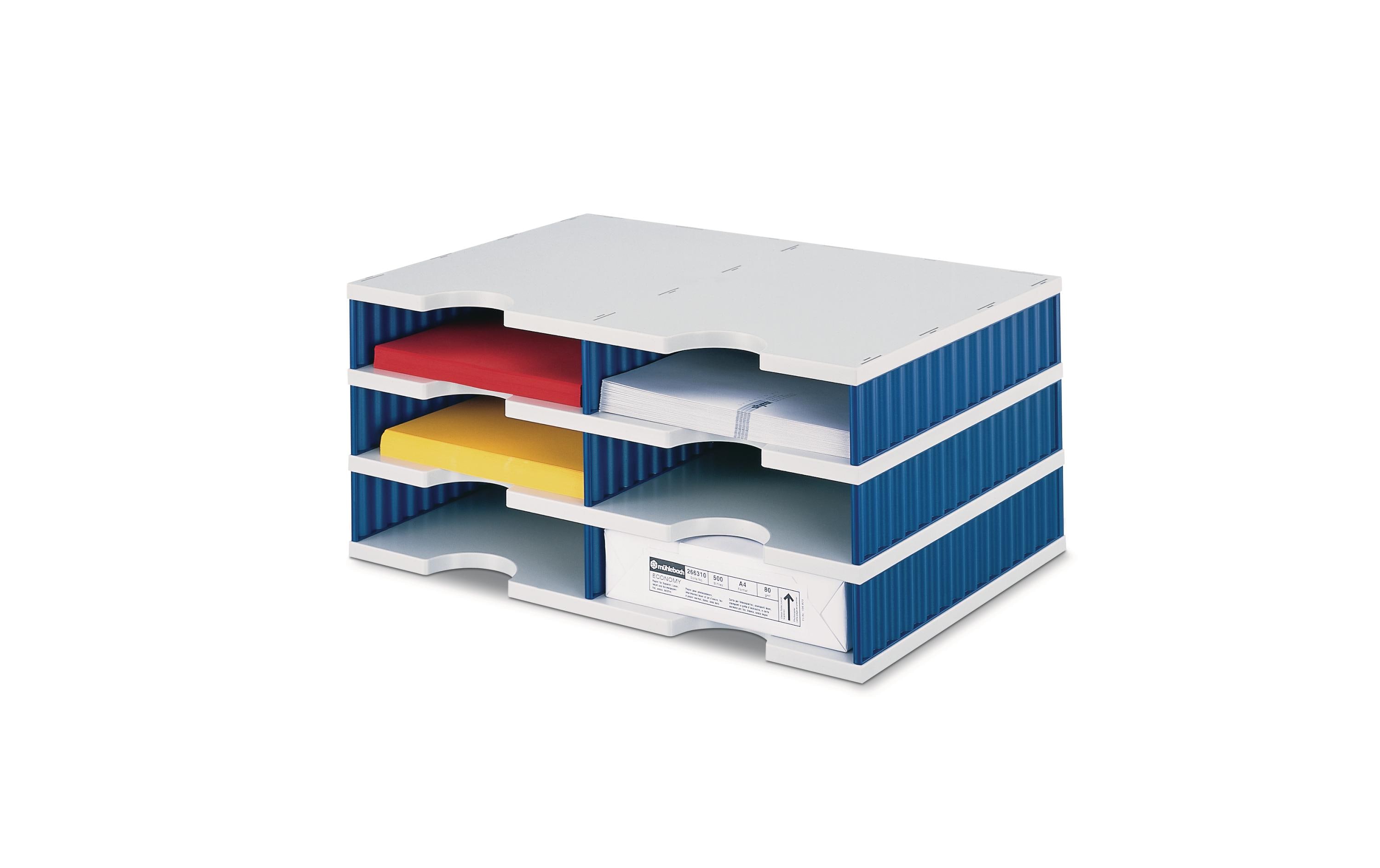 Styro Dokumentenablage styrodoc duo Standard, Blau, 6 Fächer