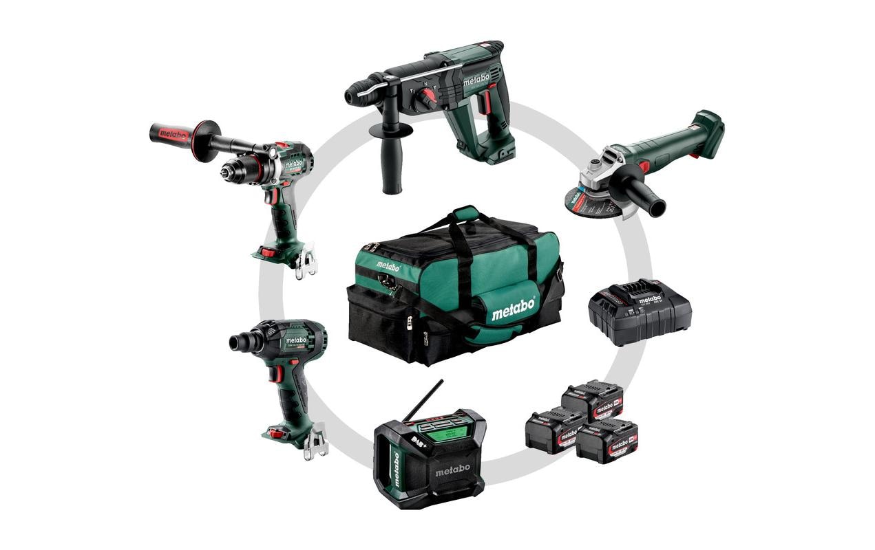 Metabo Akku-Maschinen Set Bauhandwerk, 125 Quick+SSW 18 LTX 200+ULA Metabo Akku-Maschinen Set Bauhandwerk, 125 Quick+SSW 18 LTX 200+ULA