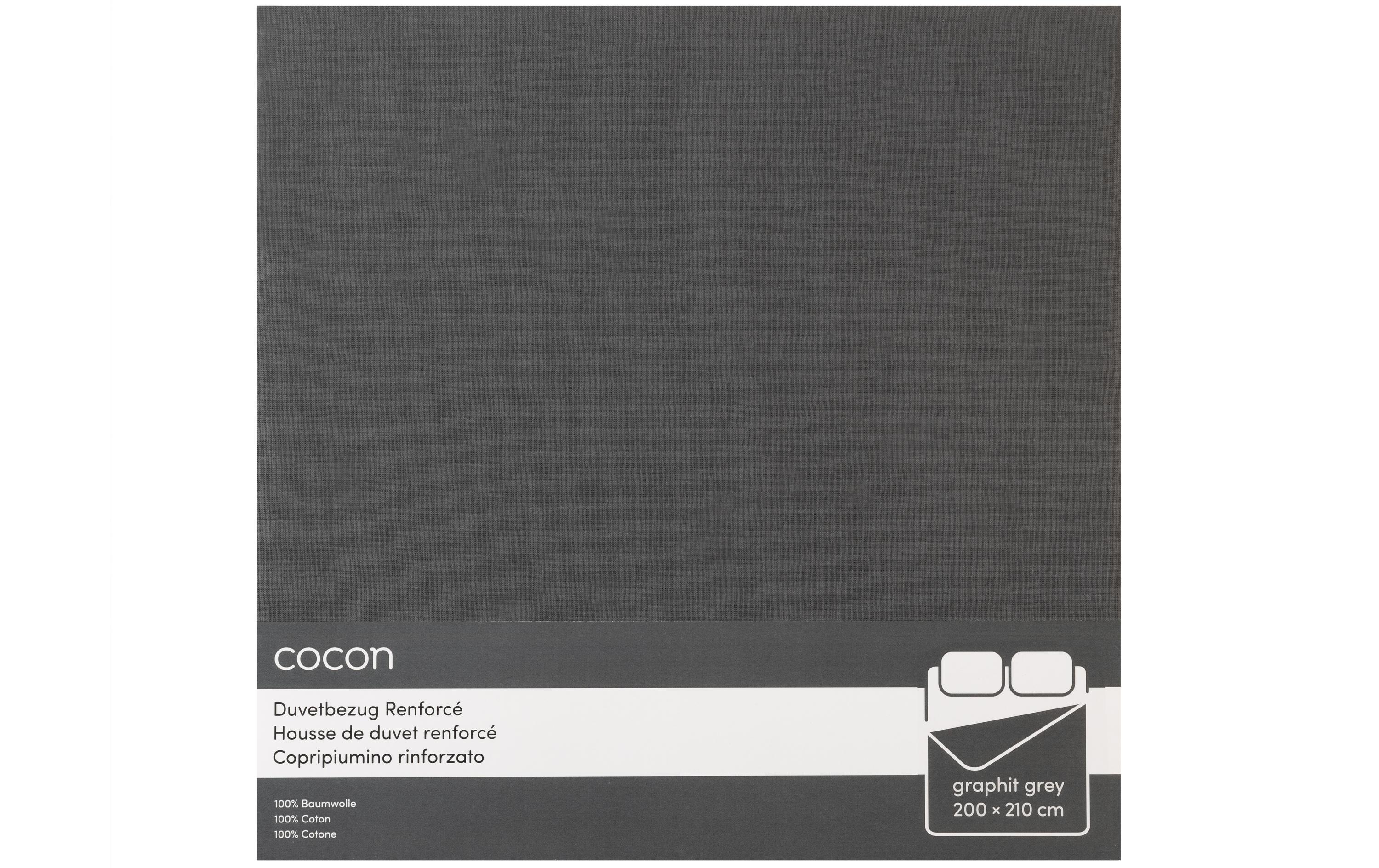 COCON Duvetbezug Renforcé 200 x 210 cm, Graphit