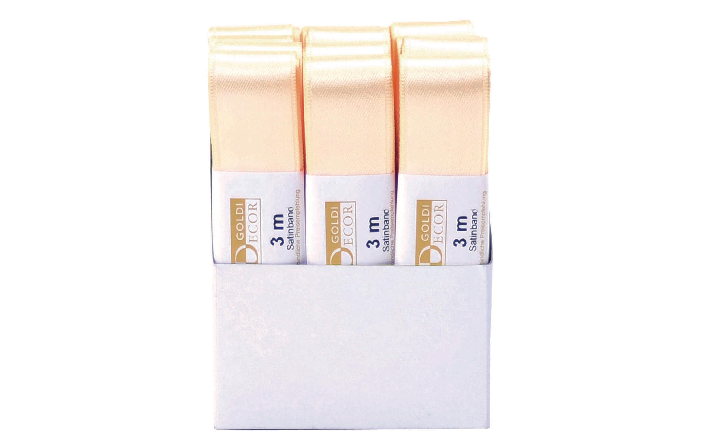 GOLDINA Satinband 25 mm x 3 m, Beige, 1 Stück GOLDINA Satinband 25 mm x 3 m, Beige, 1 Stück