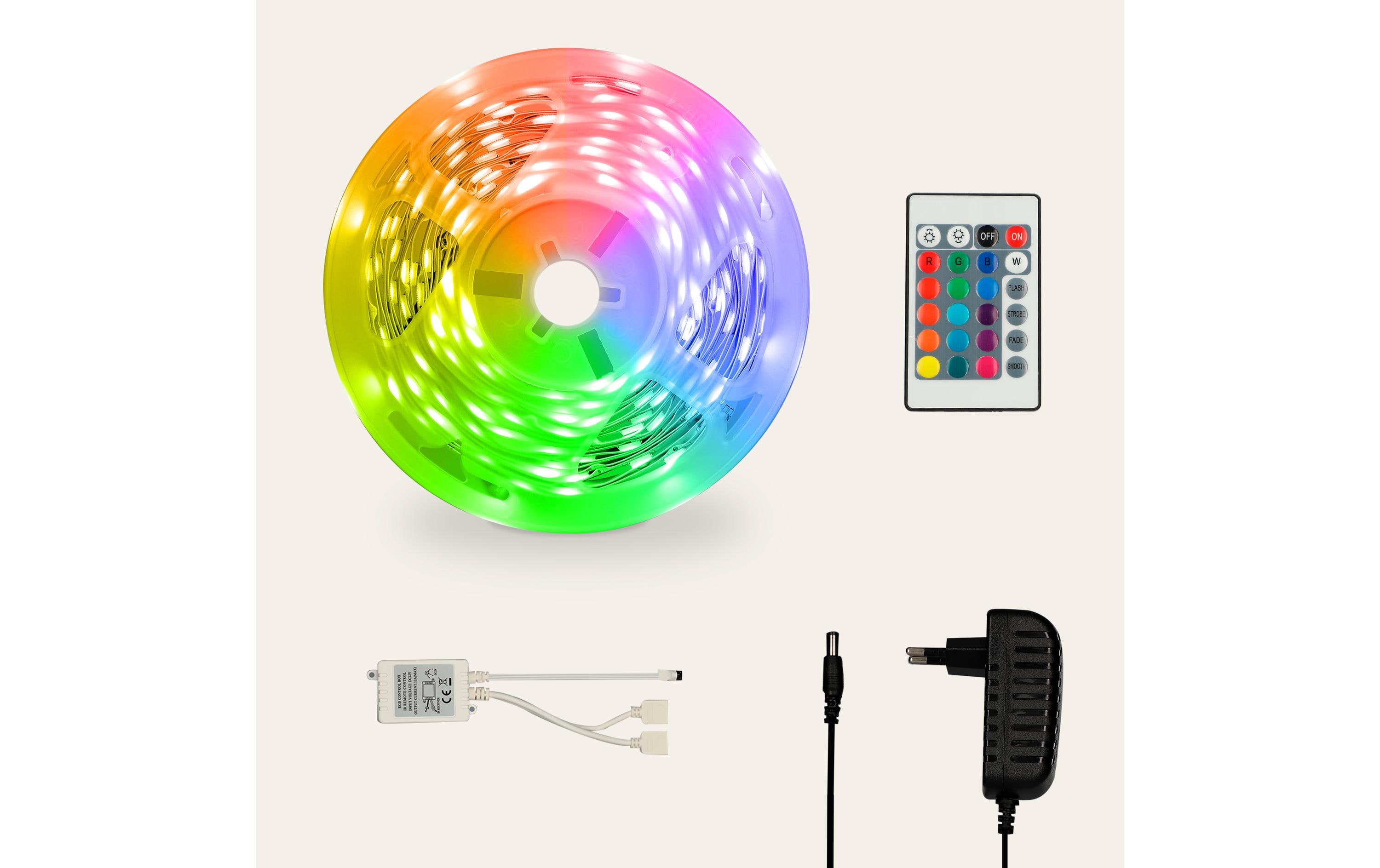 KSiX LED Streifen RGB 5m , Fernbedienung, IP20 KSiX LED Streifen RGB 5m , Fernbedienung, IP20