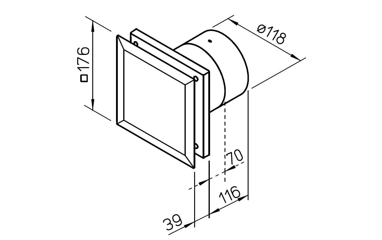 Helios Toilettenventilator MiniVent M1 mit Nachlauf M1/120 N/C Helios Toilettenventilator MiniVent M1 mit Nachlauf M1/120 N/C