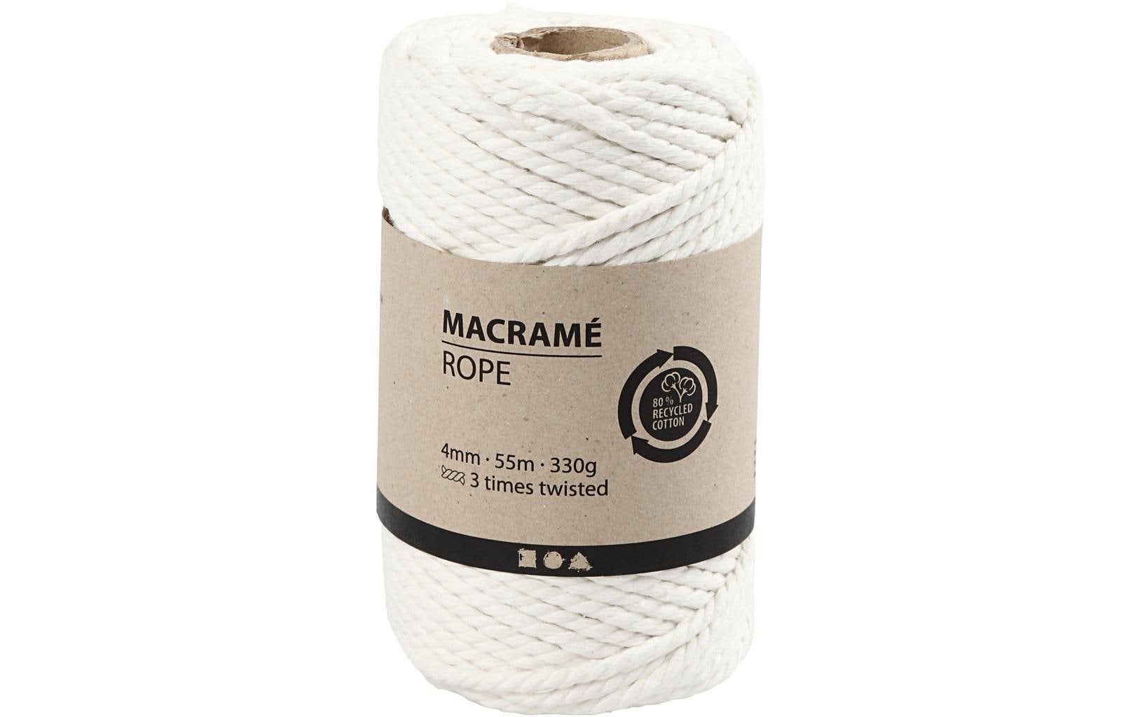 Creativ Company Baumwollgarn Makramee Rope 330 g, Weiss Creativ Company Baumwollgarn Makramee Rope 330 g, Weiss