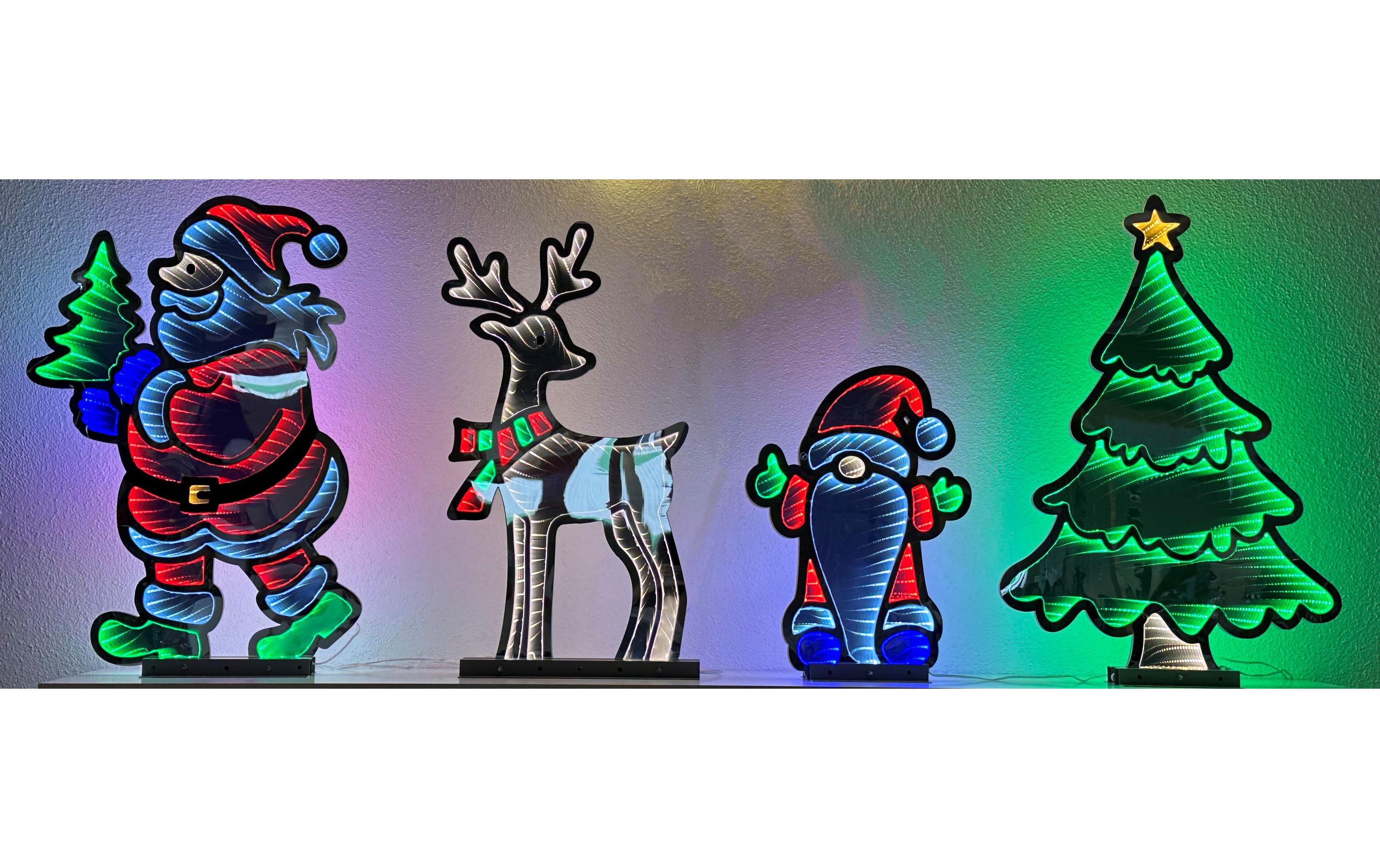 Dameco LED-Figur Infinity Tannenbaum, 237 LEDs, 60 cm, Grün