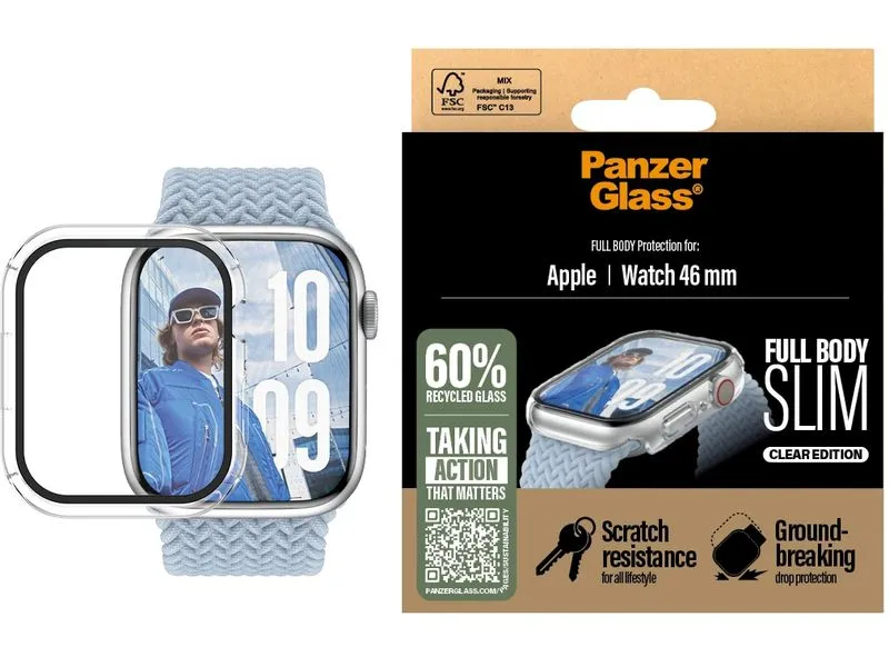 Panzerglass Full Body Protection Slim Apple Watch S. 10 46mm Transparent Panzerglass Full Body Protection Slim Apple Watch S. 10 46mm Transparent