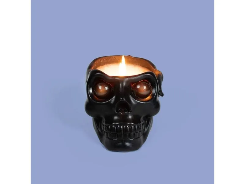 54Celsius Kerze Totenkopf 14 cm x 11.5 cm, Schwarz