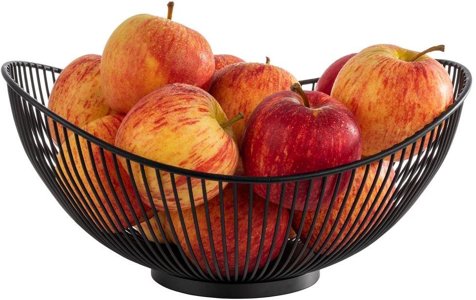 APS Früchtekorb Früchtekorb SVART 9.5 x 25.5 x 13.5 cm, Schwarz