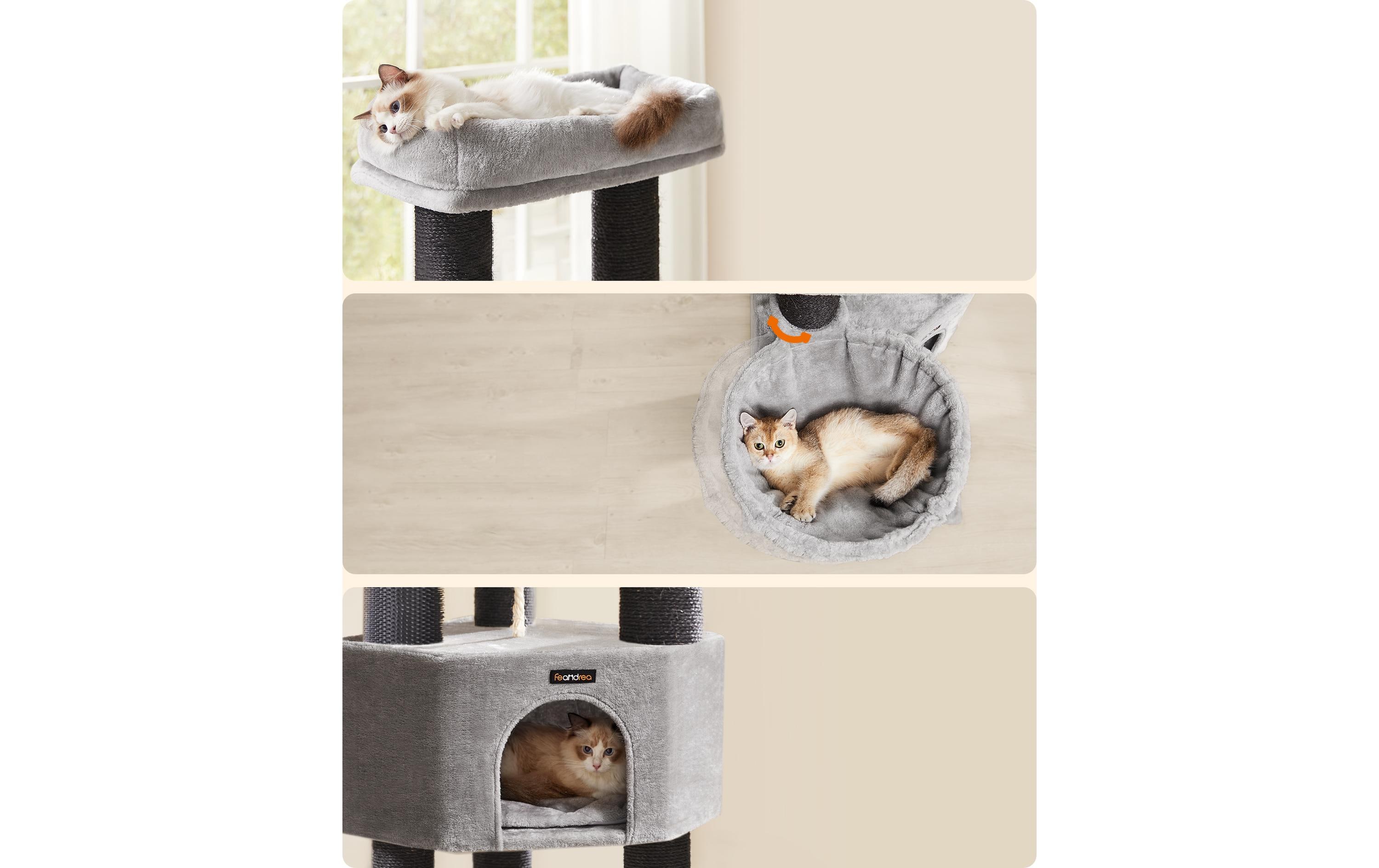 Feandrea Kratzbaum für grosse Katzen 160 cm, Schwarz