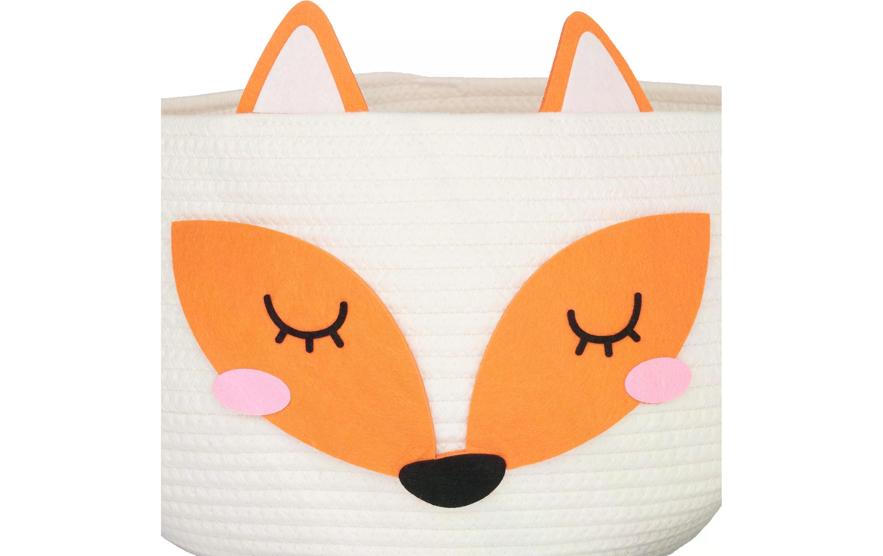 relaxdays Spielzeugkorb Filz Fuchs