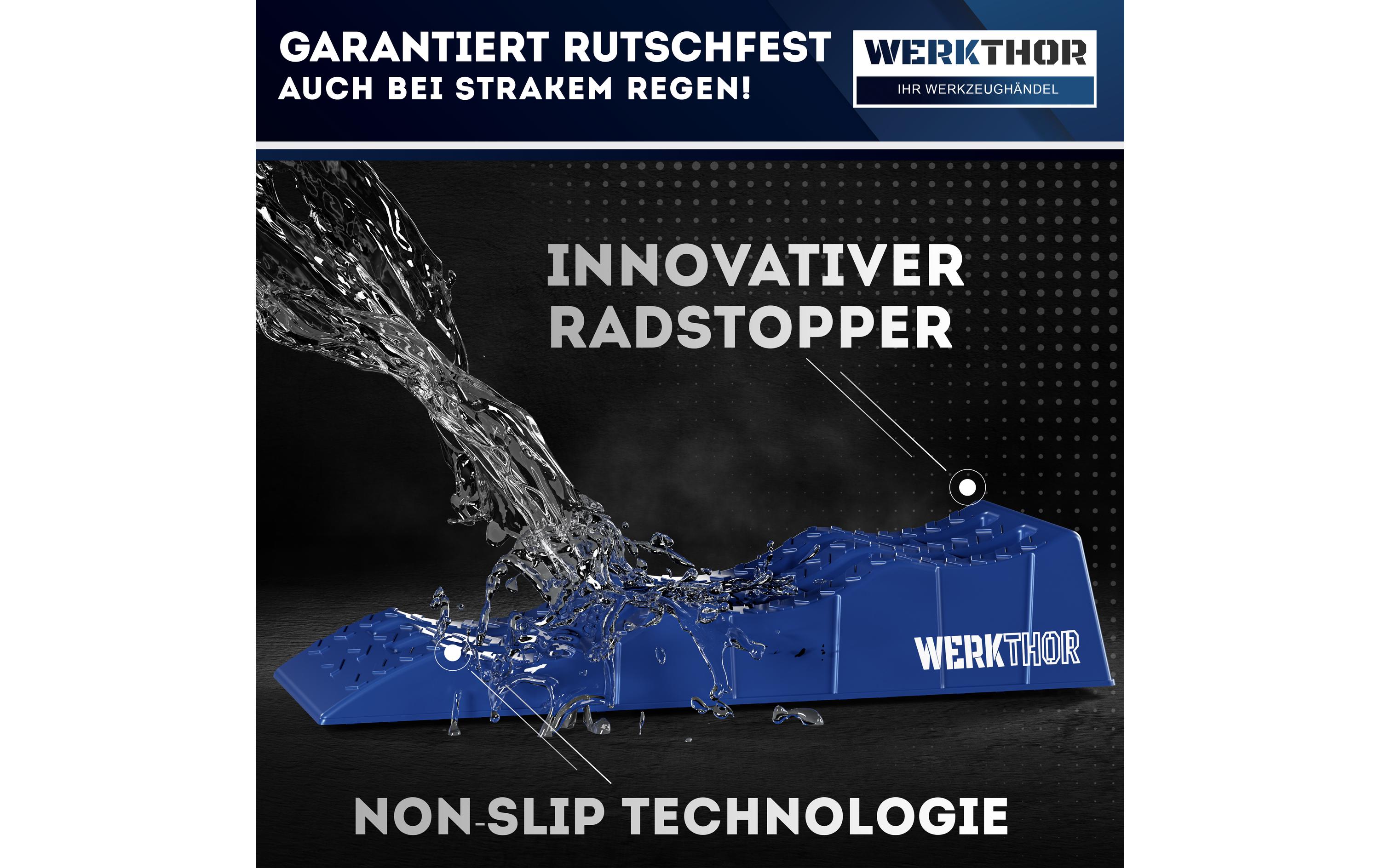 Werkthor Flache Auffahrkeile 2er Set, Blau