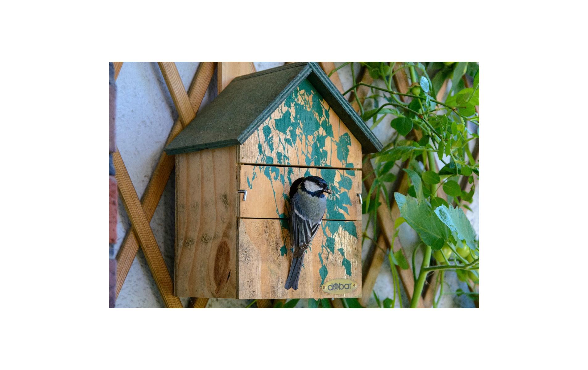 dobar Nistkasten Camouflage Birke, 17.5 x 17 x 33 cm, Holz