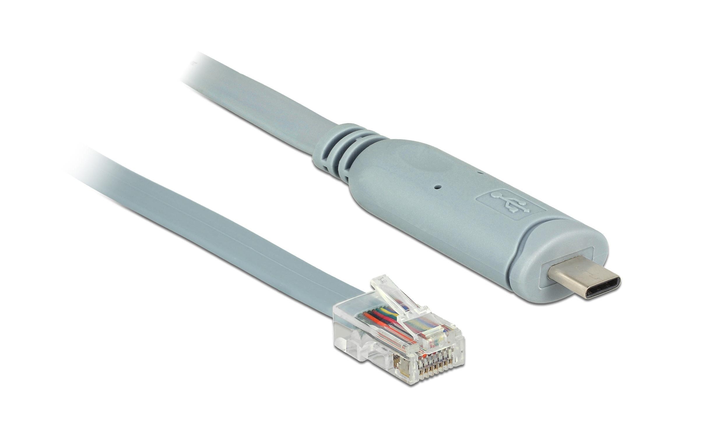 Delock Konsolenkabel USB-C - RJ45 RS-232, Cisco kompatibel, 1m Delock Konsolenkabel USB-C - RJ45 RS-232, Cisco kompatibel, 1m