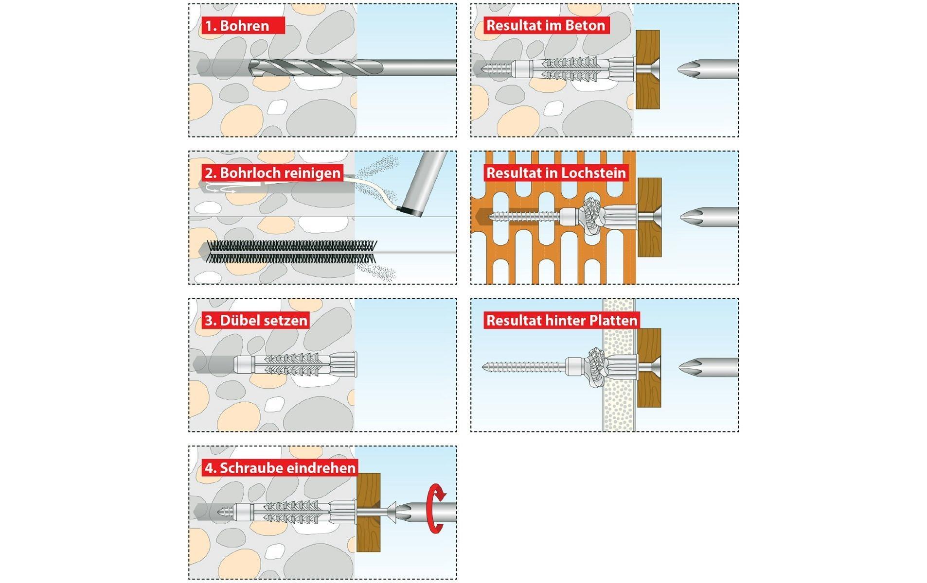 Tox-Dübel Allzweckdübel Deco 10x66 mm, Blister 6 Stück Tox-Dübel Allzweckdübel Deco 10x66 mm, Blister 6 Stück