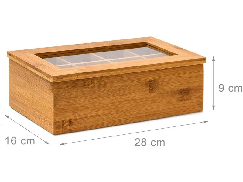 relaxdays Teebeutel-Box Braun relaxdays Teebeutel-Box Braun