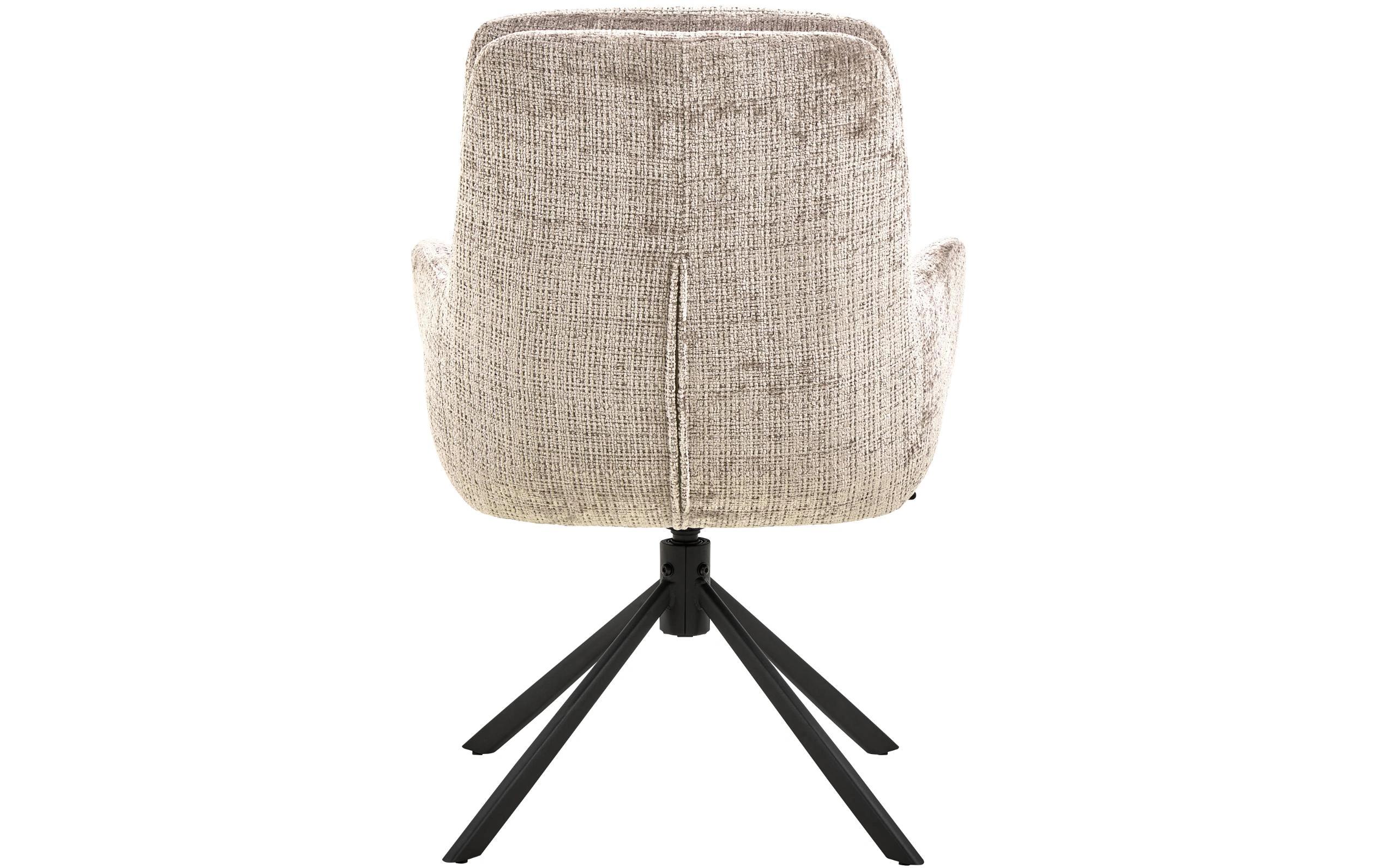 AC Design Stuhl Edgar Beige/Schwarz, 2 Stück