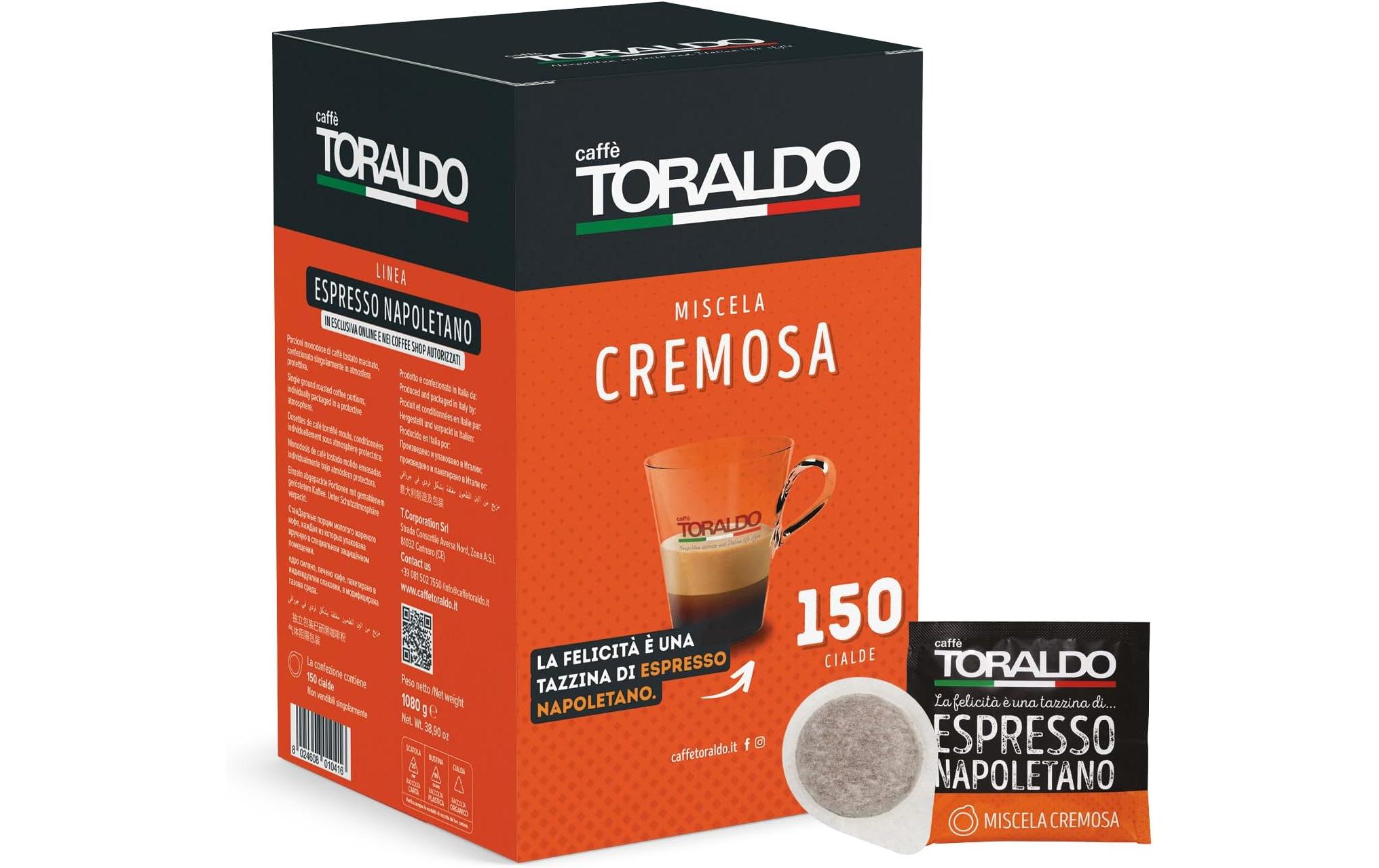 Caffè Toraldo Kaffeepads ESE Pads Miscela Cremosa 150 Stück Caffè Toraldo Kaffeepads ESE Pads Miscela Cremosa 150 Stück