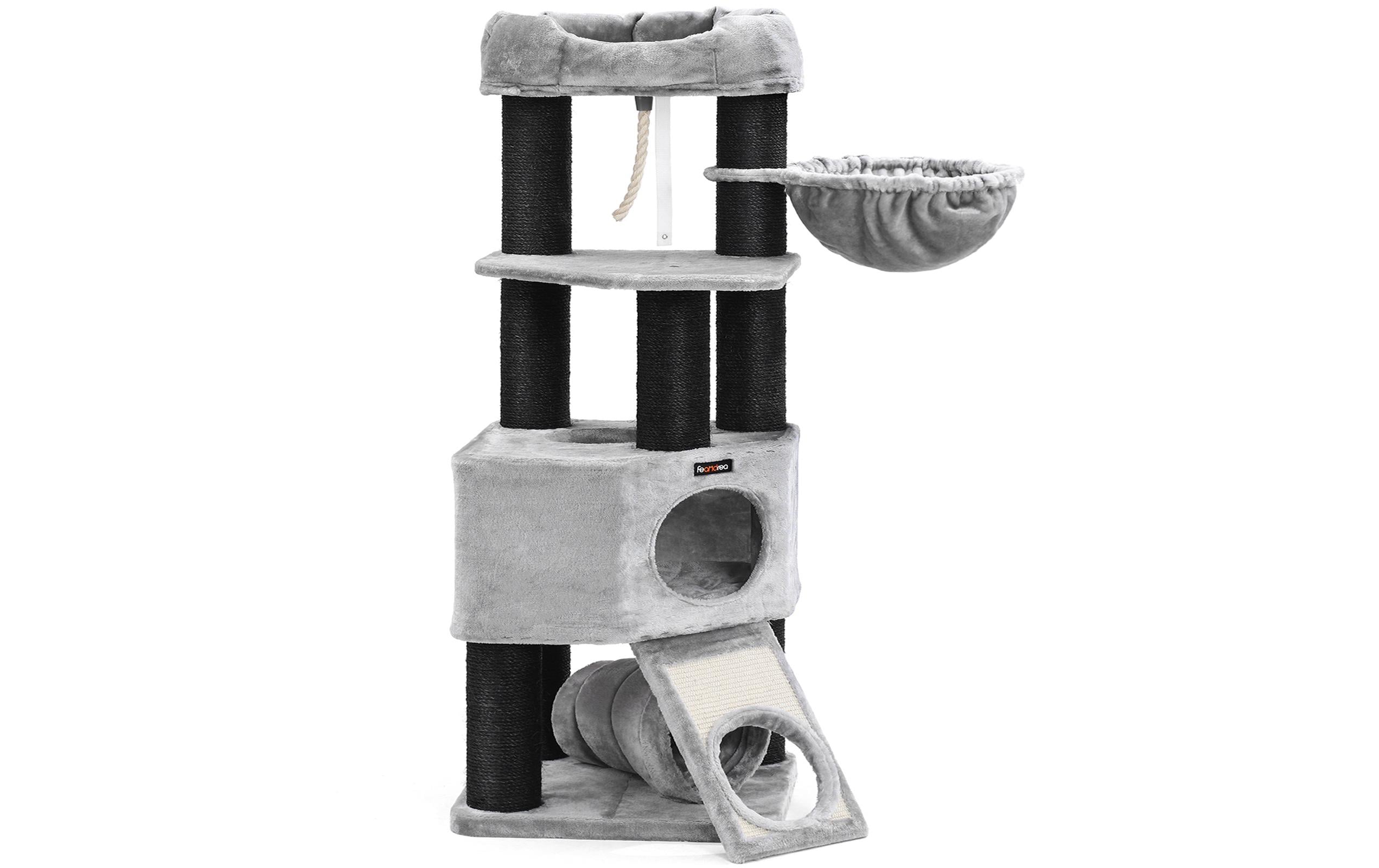 Feandrea Kratzbaum Stämme, 141 cm, Grau/Schwarz