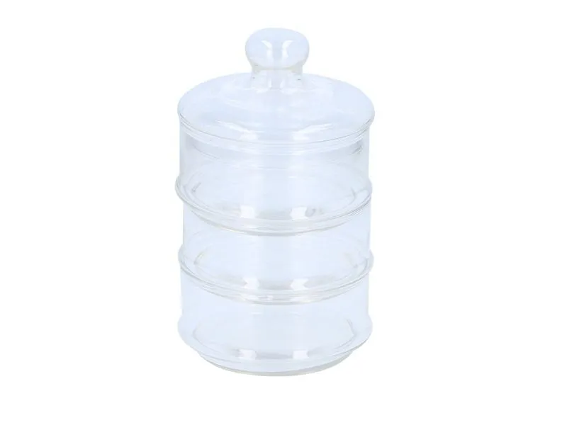 alpina Vorratsglas 3 stöckig Ø12 x 23 cm 2.6 l, Transparent