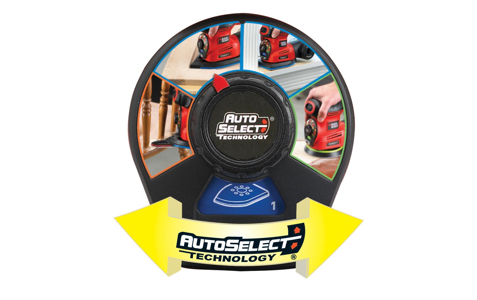 BLACK+DECKER Multischleifer Autoselect 4 in 1