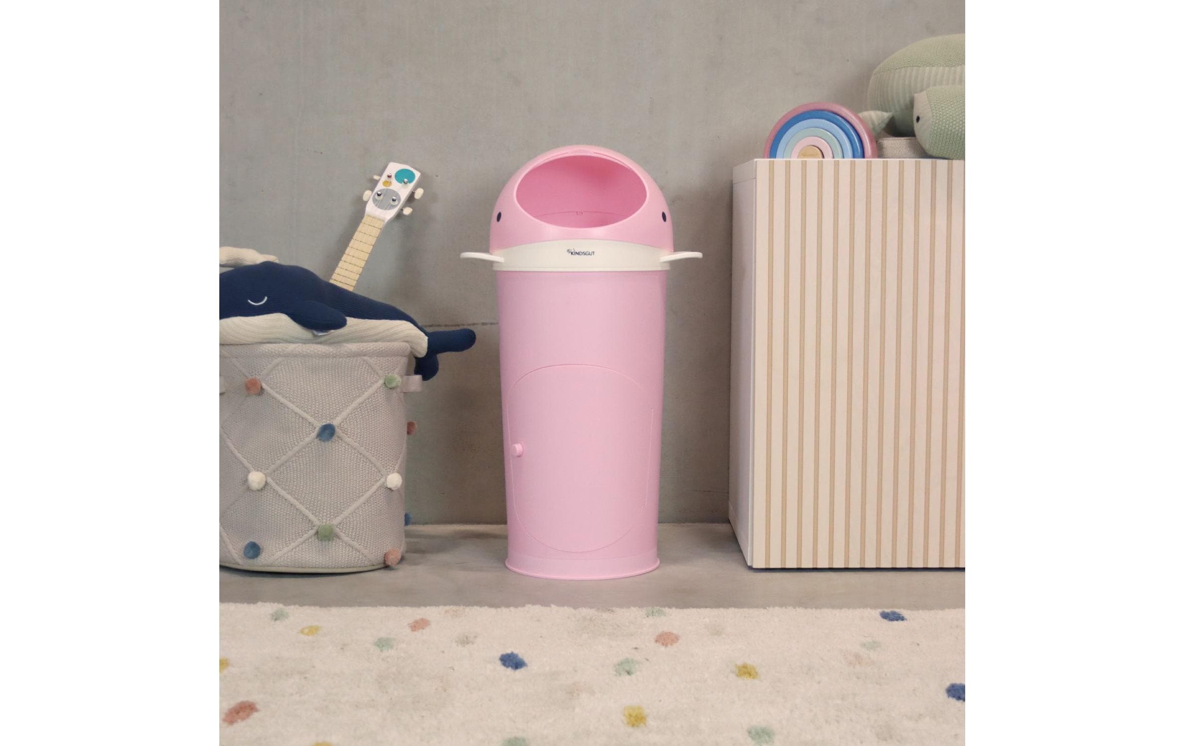 Kindsgut Windeleimer Wal Pink