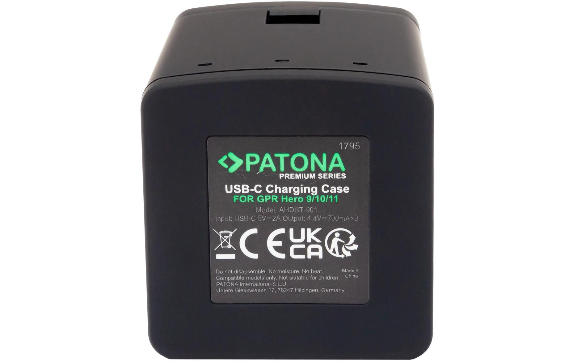 Patona Premium Tripple-Charger für GoPro Hero 9, 10 und 11