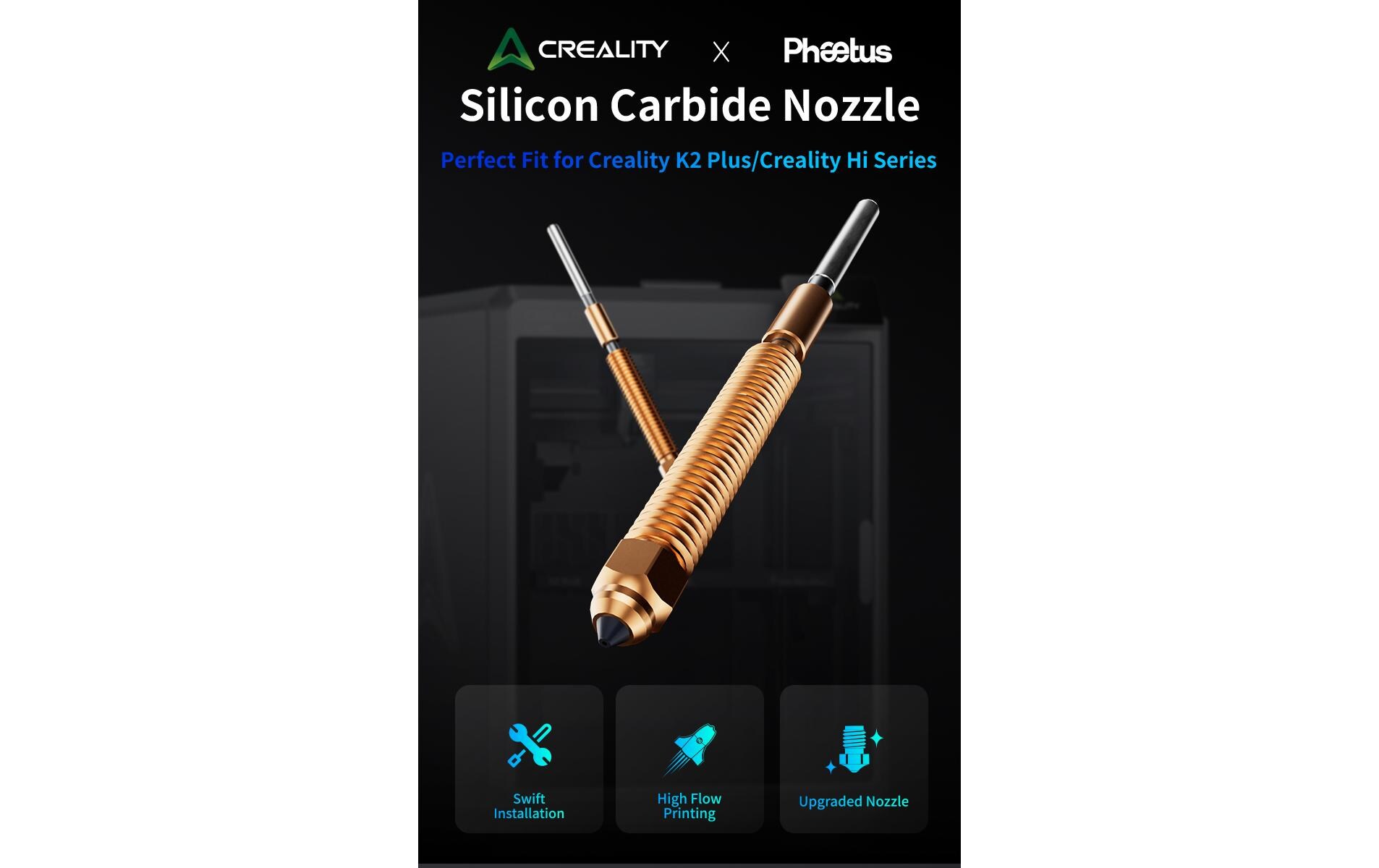 Creality Creality x Phaetus Silizium-Düse 0.6 mm