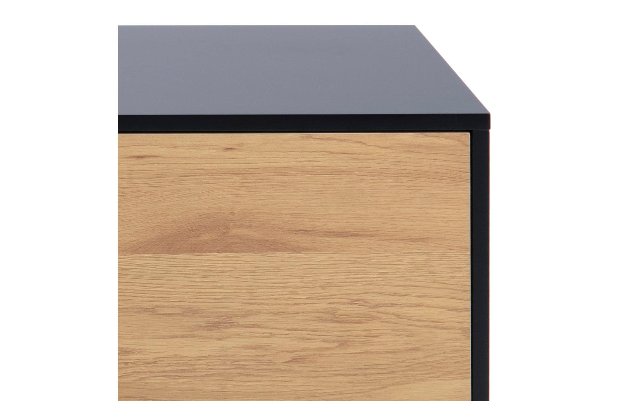 AC Design TV-Möbel Seaford 140 x 40 x 45 cm, Nature/Schwarz