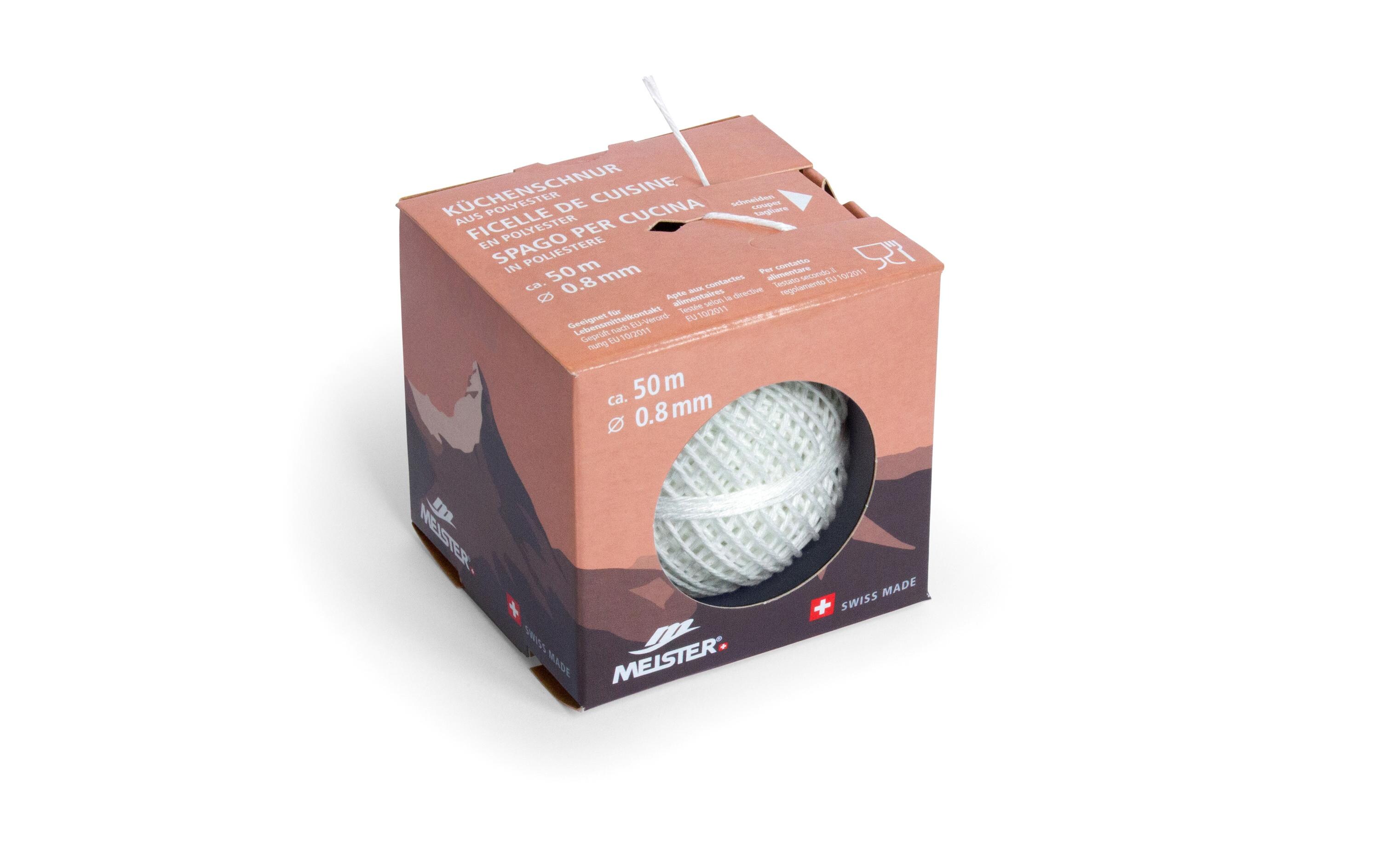 Meister Küchenschnur PES, Ø 0.8 mm, 50 m, 14 kg, Weiss Meister Küchenschnur PES, Ø 0.8 mm, 50 m, 14 kg, Weiss