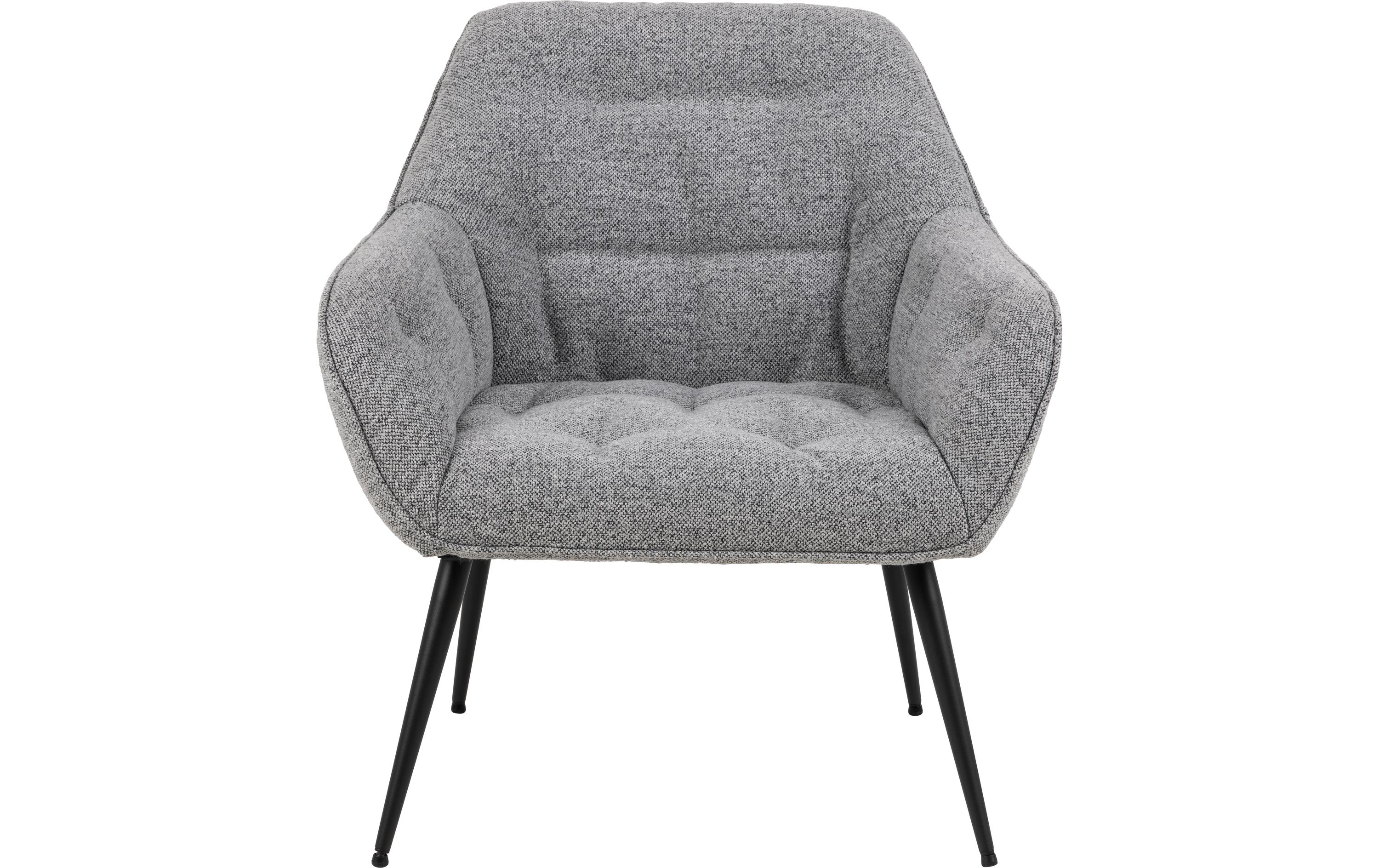 AC Design Sessel Brooke Stahl/Textil, Grau