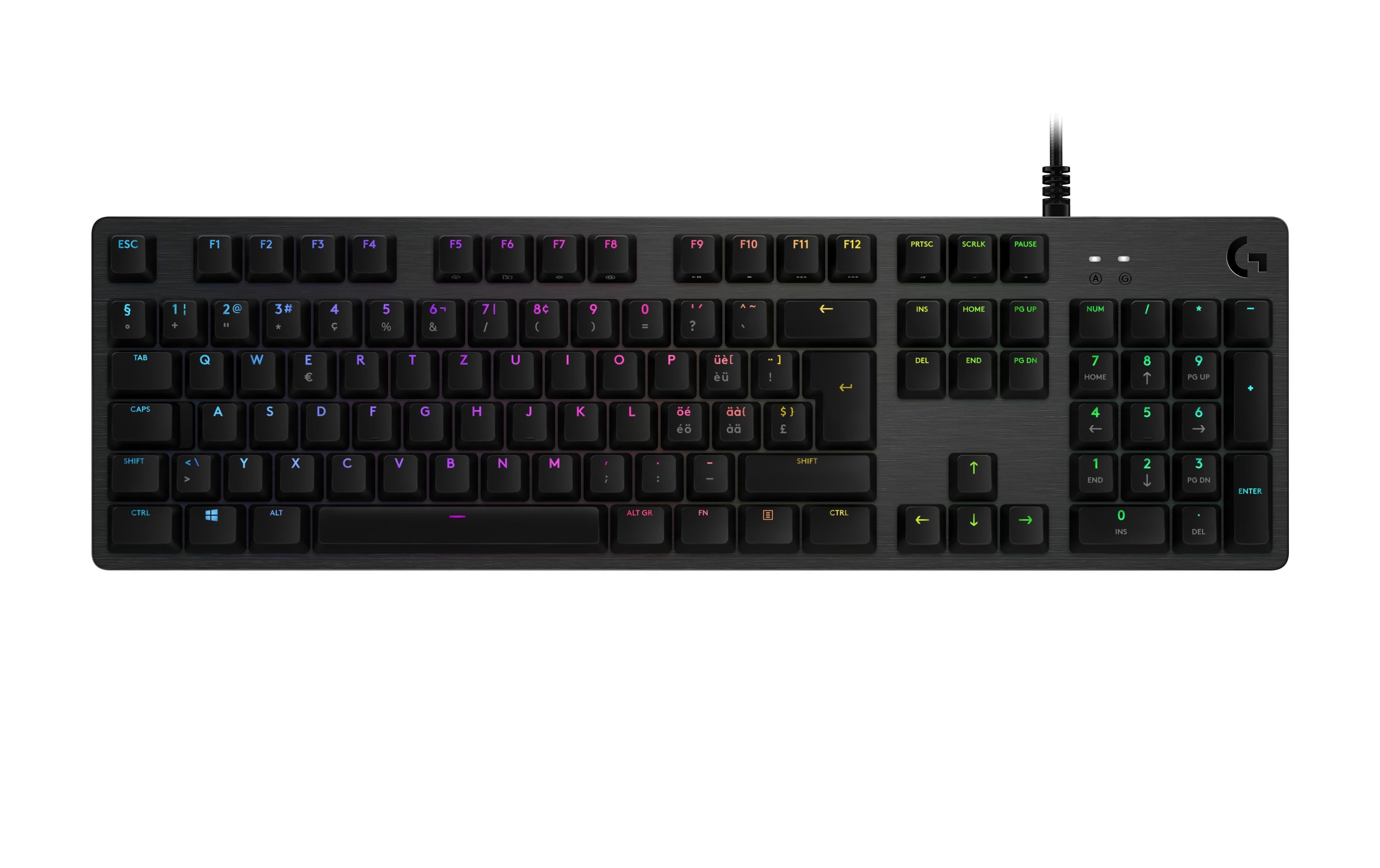 Logitech Gaming-Tastatur G512 GX Brown Carbon