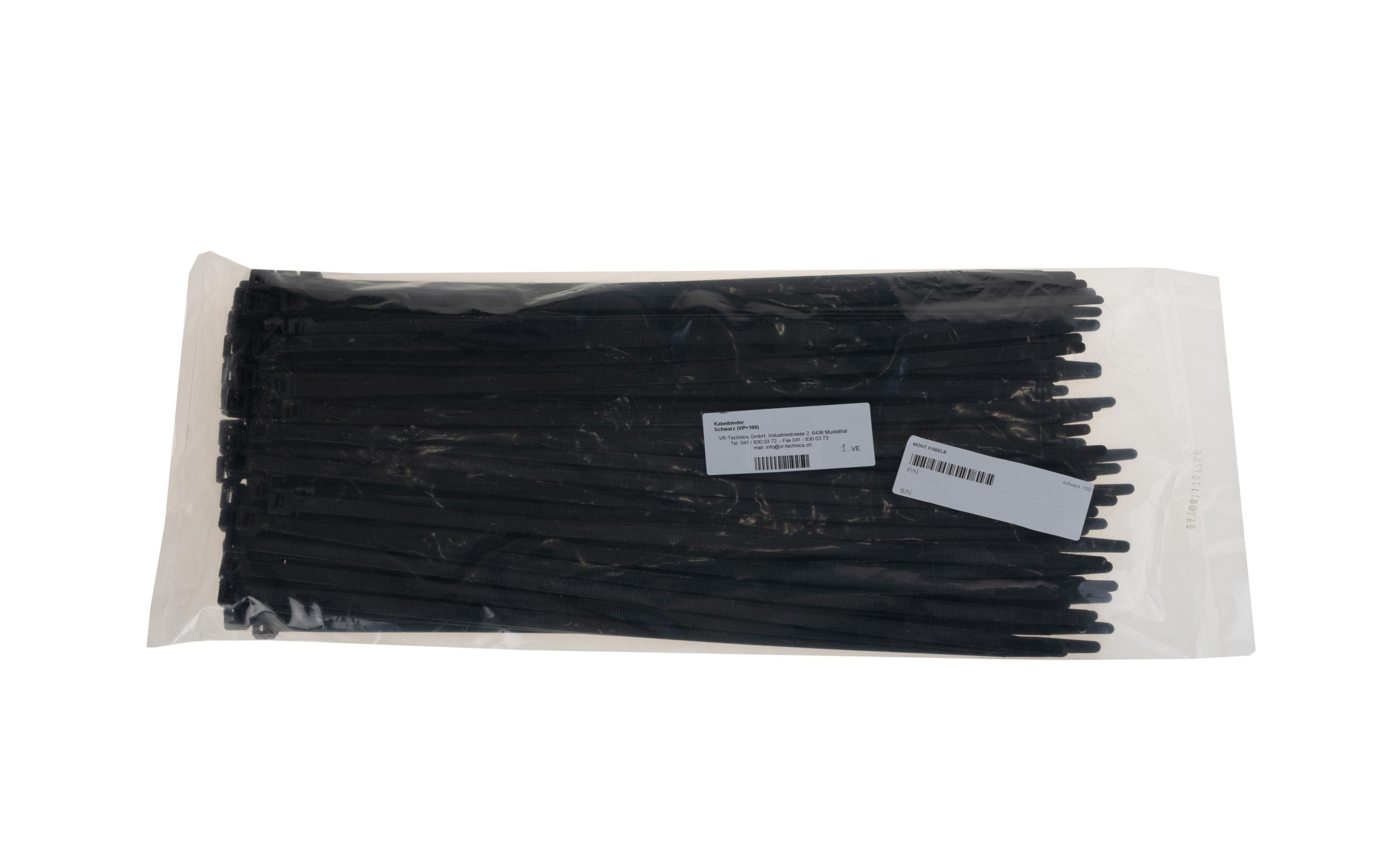 VR-Technics Kabelbinder Schwarz 430 mm x 9 mm