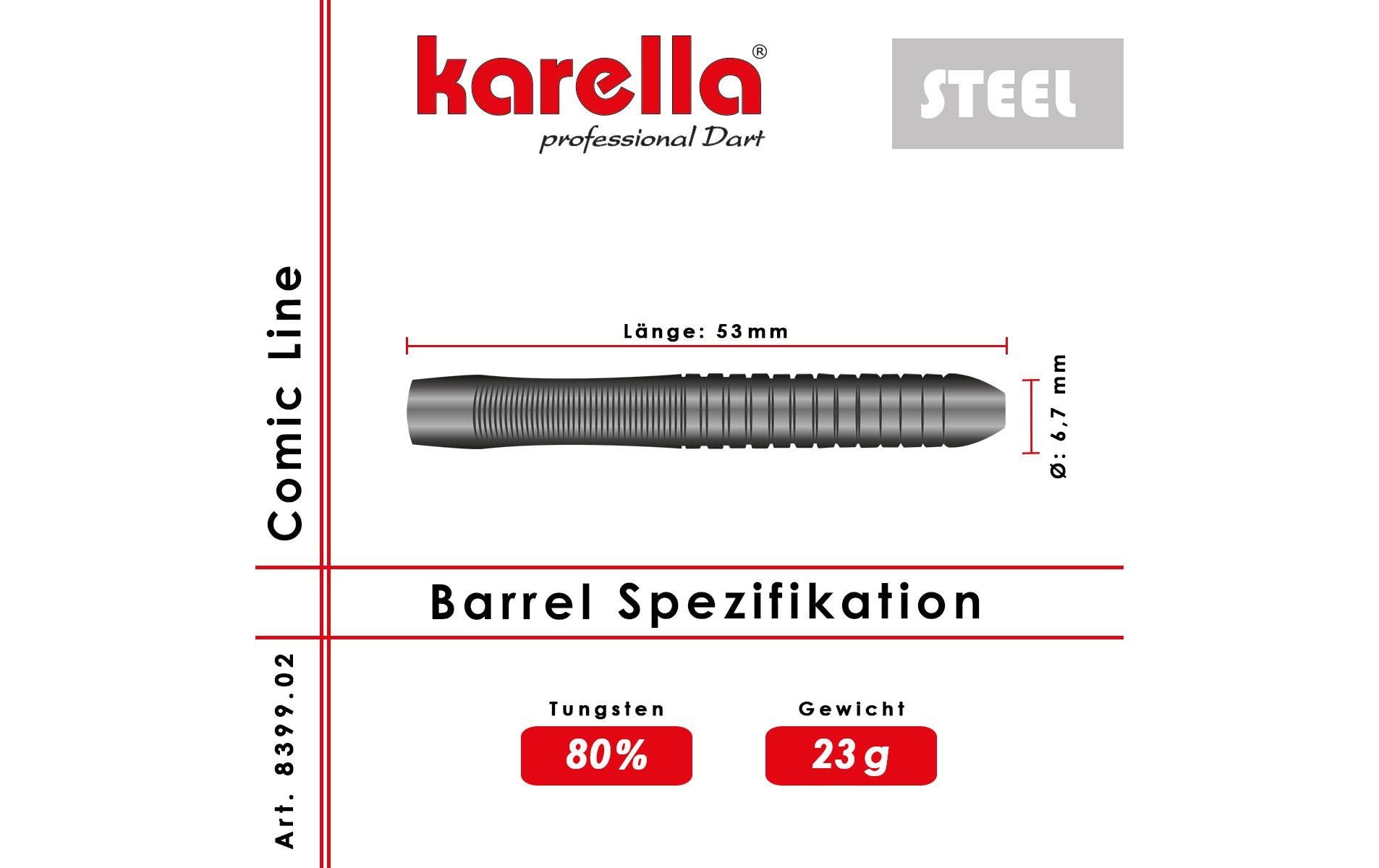 Karella Steeldart Comic Line CL-2 23 g, 3 Stück