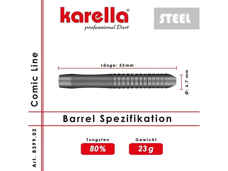 Karella Steeldart Comic Line CL-2 23 g, 3 Stück