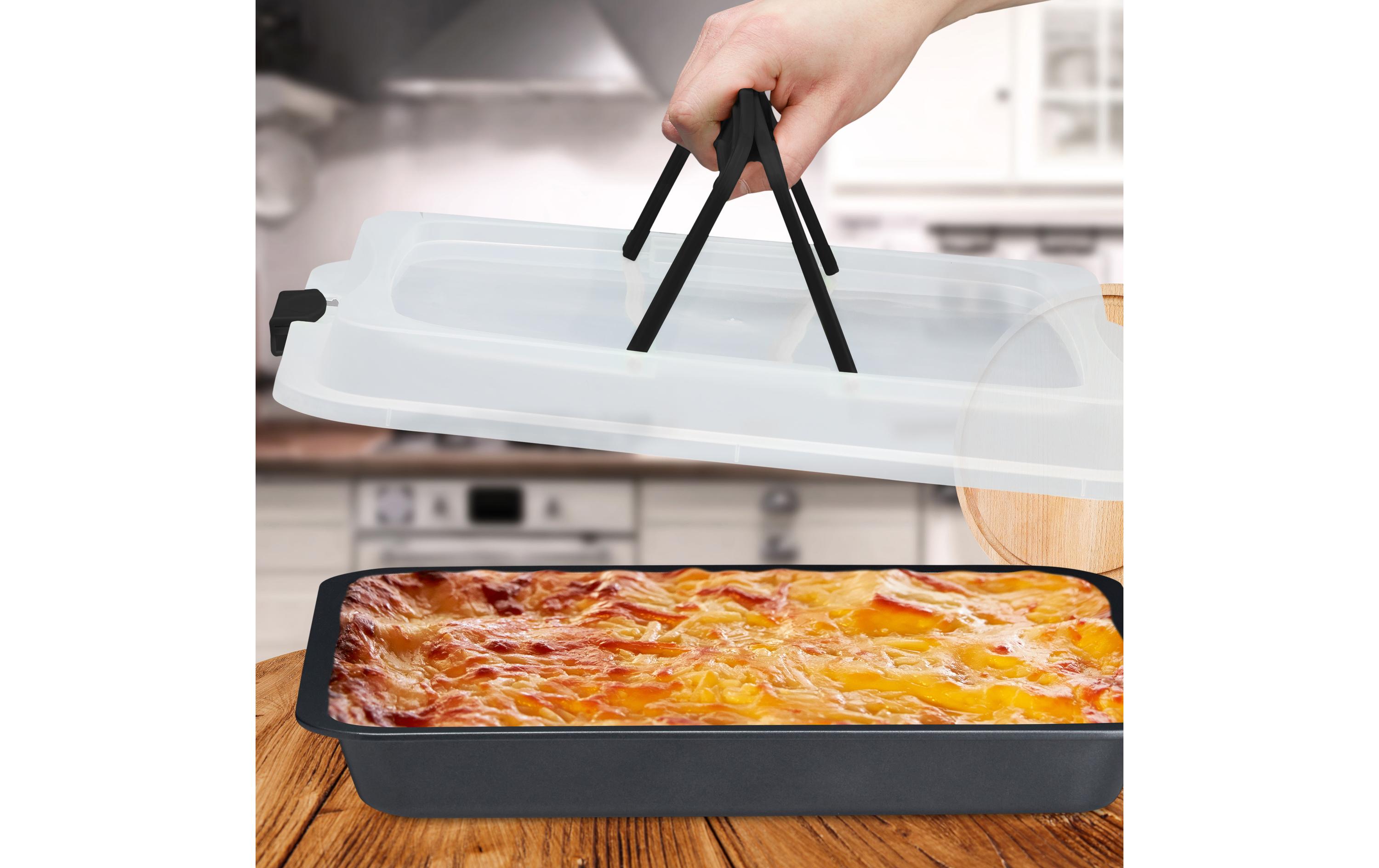 relaxdays Backform eckig 40.5 cm x 32.5 cm, Schwarz