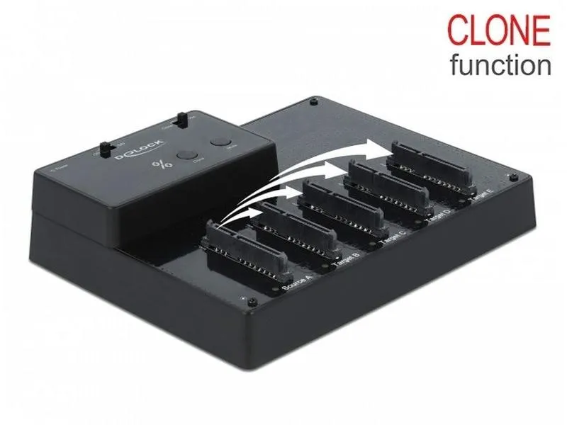 Delock Docking- und Klonstation 64098 für 5x 2.5 SATA HDD / SSD Delock Docking- und Klonstation 64098 für 5x 2.5 SATA HDD / SSD