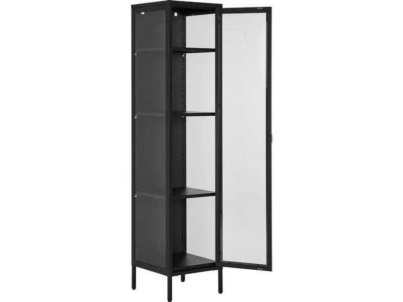 House Nordic Vitrine Brisbane 180 x 40 cm, Schwarz