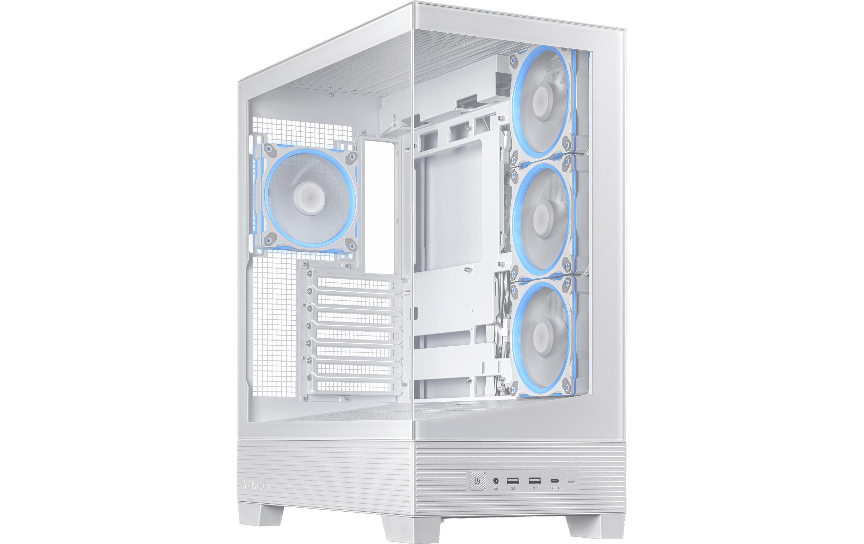 ASUS PC-Gehäuse A31 Plus TG ARGB Weiss