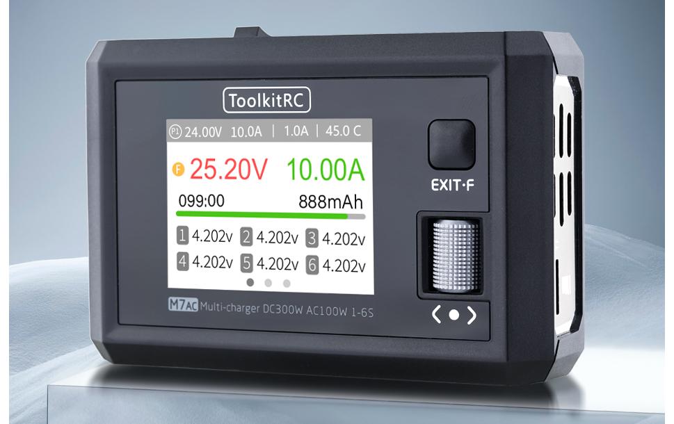 ToolkitRC Ladegerät M7AC AC/DC 100W 1-6S ToolkitRC Ladegerät M7AC AC/DC 100W 1-6S