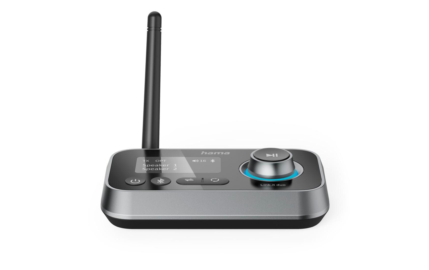 Hama Link.it duo Bluetooth-Sender und -Empfänger, Schwarz