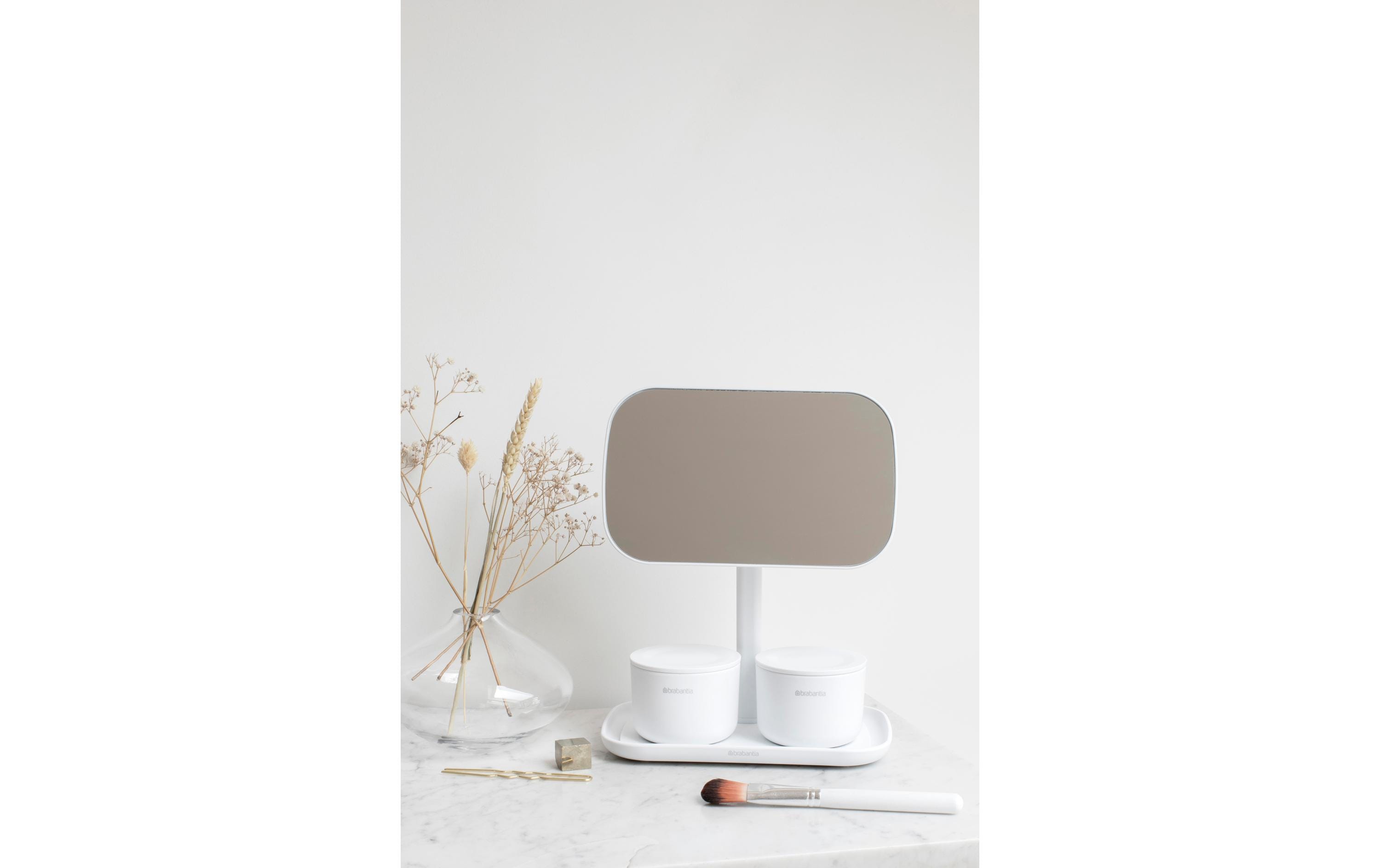 Brabantia Kosmetikspiegel ReNew mit Ablageschale, Weiss