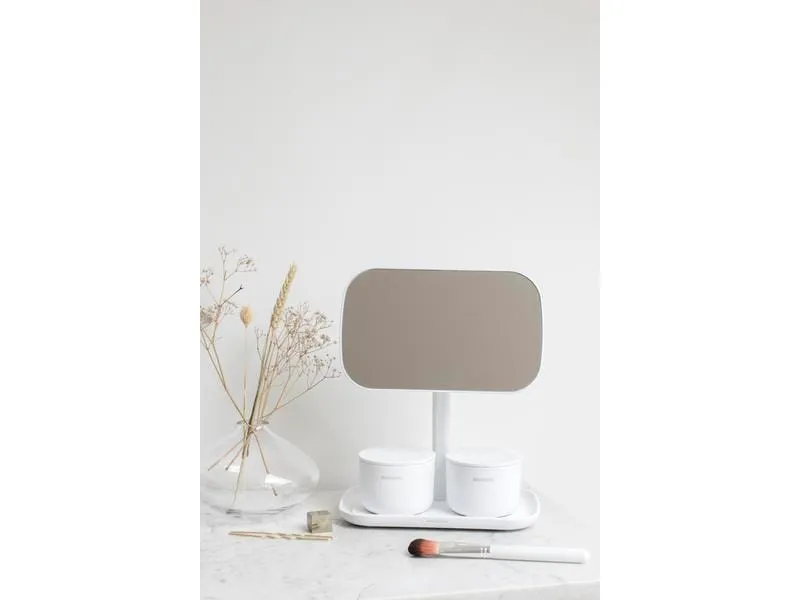 Brabantia Kosmetikspiegel ReNew mit Ablageschale, Weiss