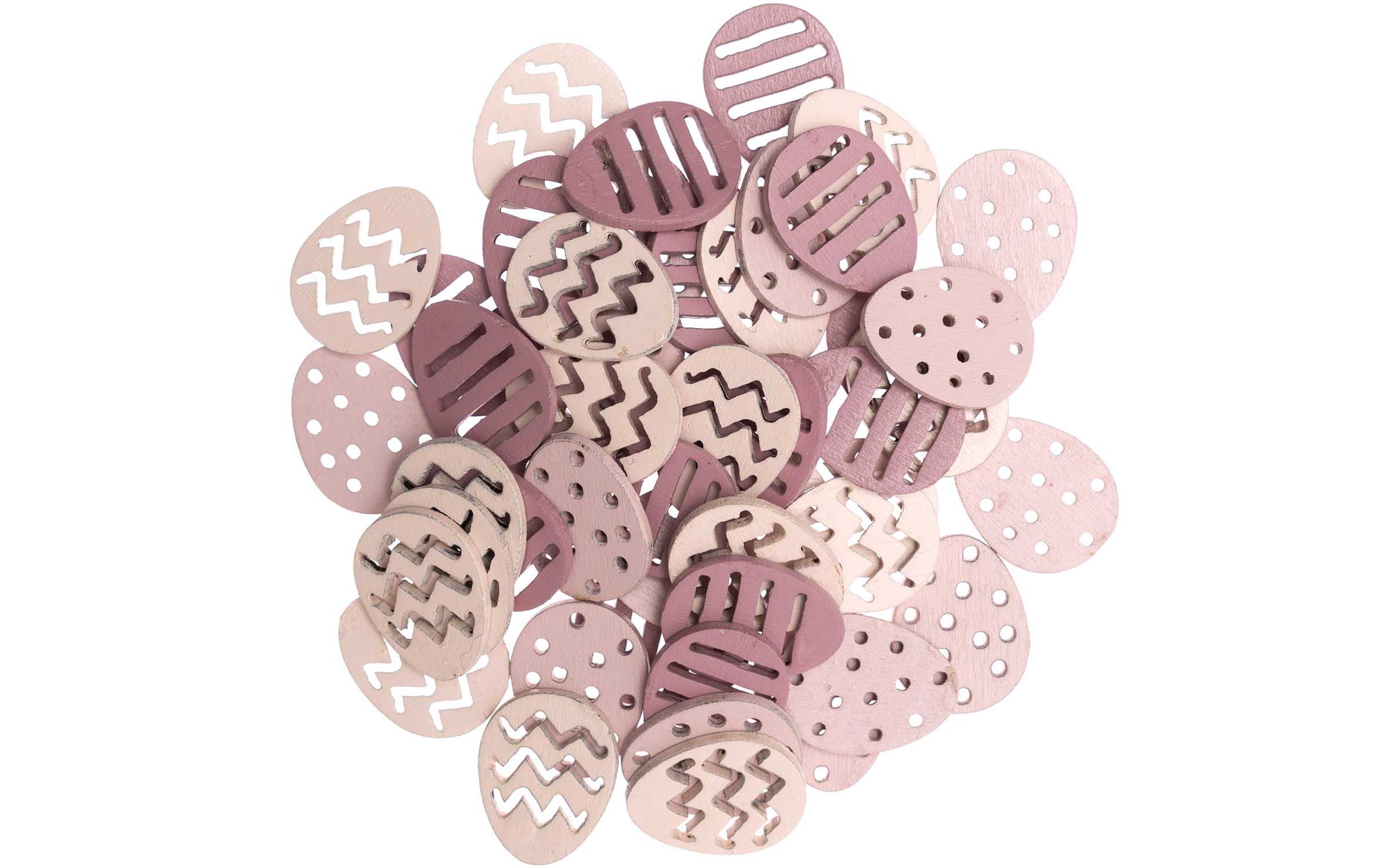 Rico Design Streudeko Ostereier 48 Stück, Rosa