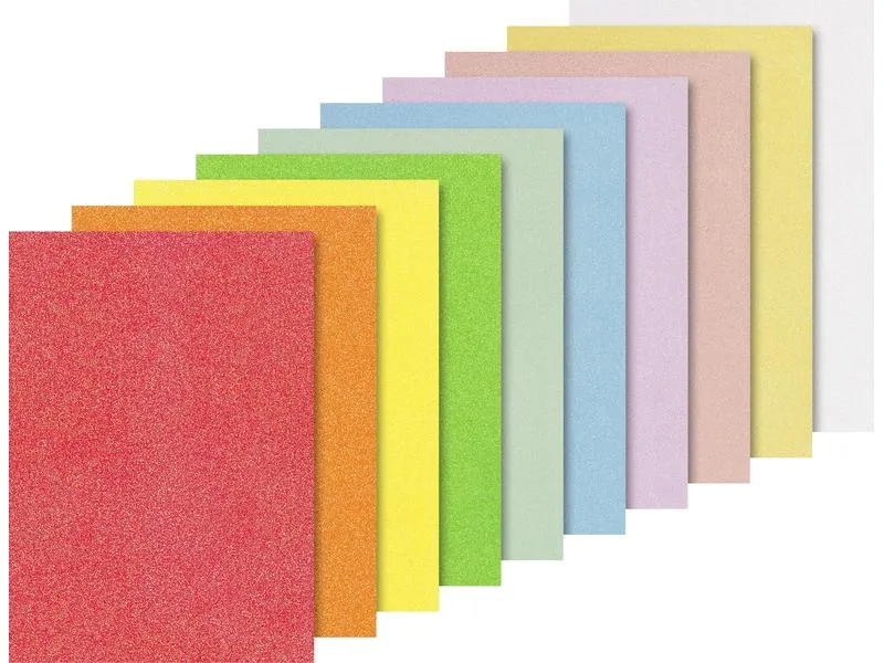 Heyda Glitzerkarton Iris 10 Blatt à 200g/m², A4 Heyda Glitzerkarton Iris 10 Blatt à 200g/m², A4