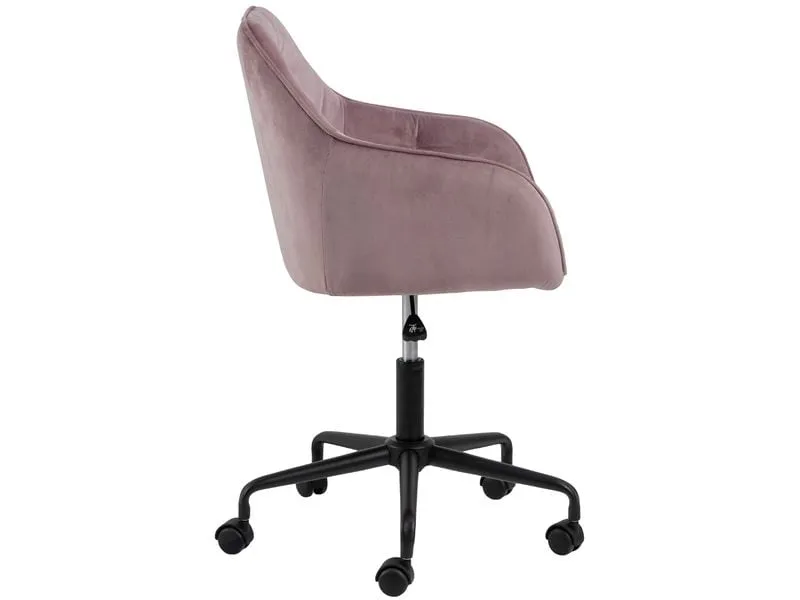 AC Design Bürostuhl Brooke, mit Bremsrollen, Dusty Rose
