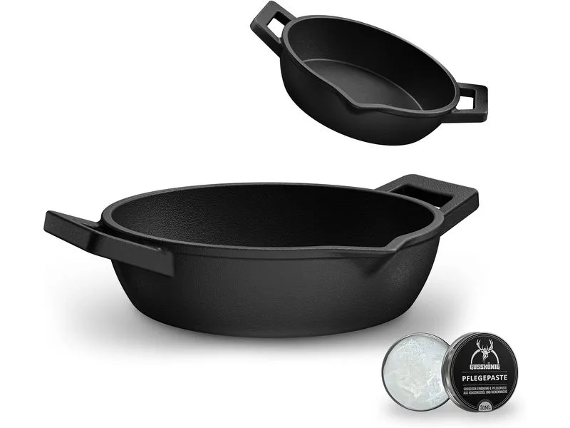 Gusskoenig Eingebrannte runde Mini-Pfanne 2 set Gusskoenig Eingebrannte runde Mini-Pfanne 2 set