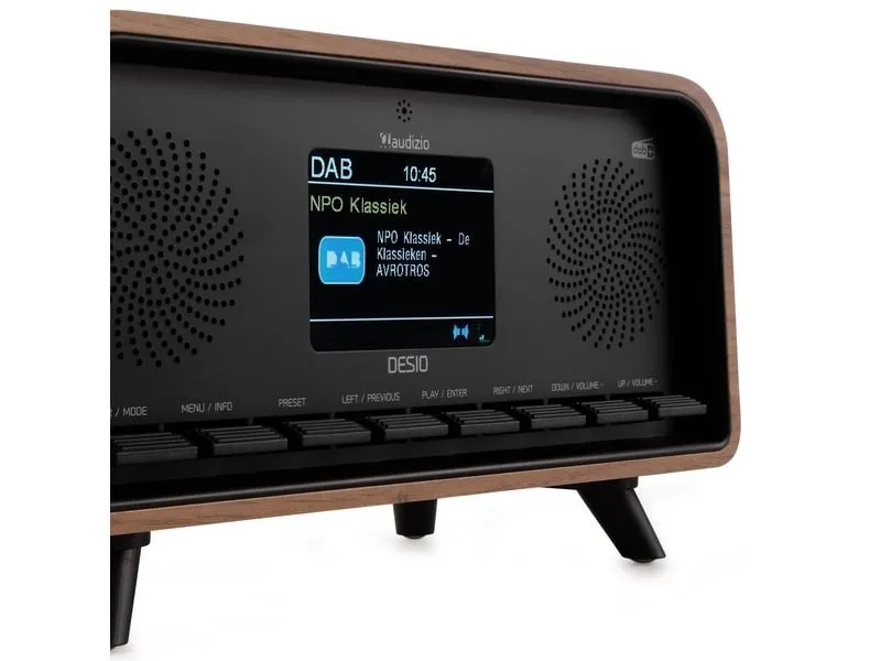 Audizio Desio-LWD Retro DAB+ Radio, Stereo, BT, holzfarben Beige