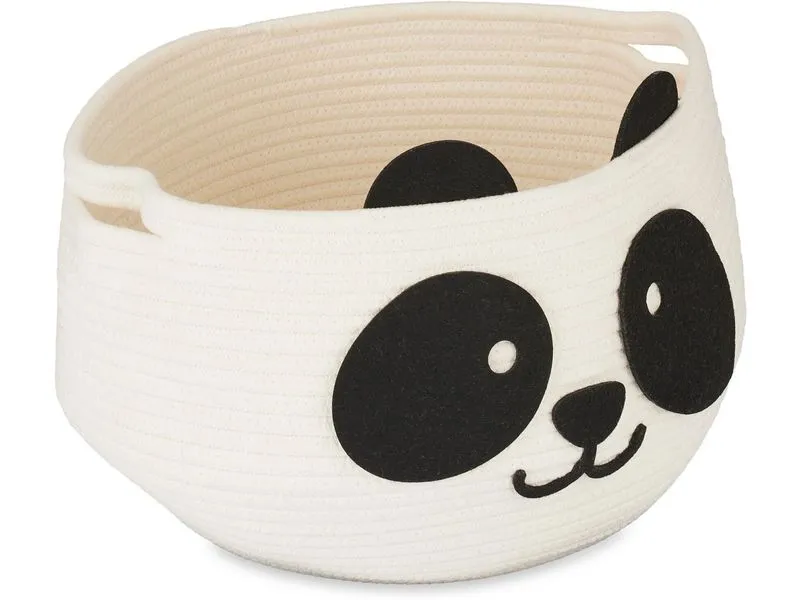 relaxdays Spielzeugkorb Filz Panda